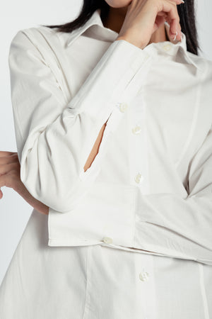 Snatched Waist Shirt in White