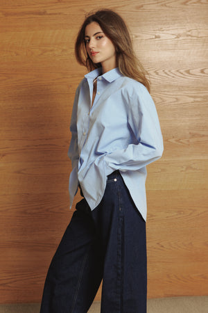 Poplin Shirt in Blue