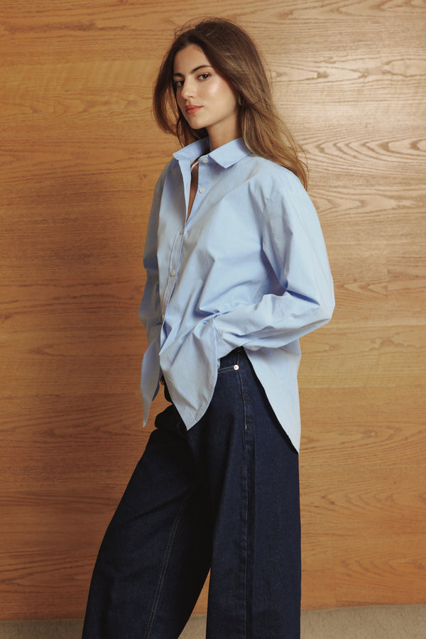 Poplin Shirt in Blue