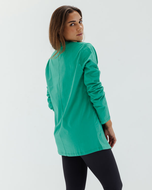 Easy To Do It Long Sleeve Tee in Green