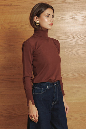 Turtle Neck in Brown