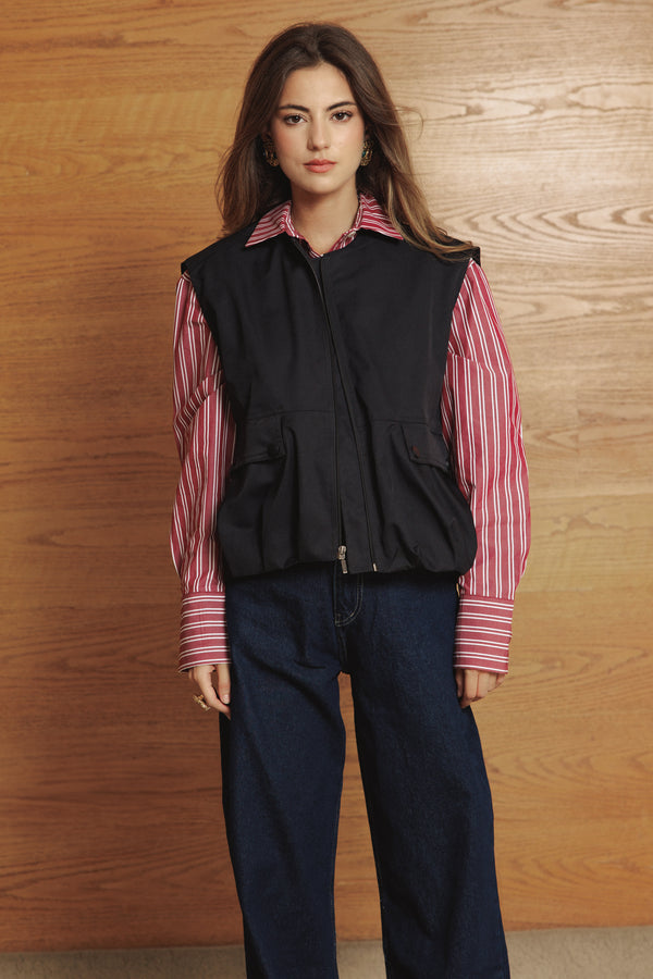 Balloon Vest in Black