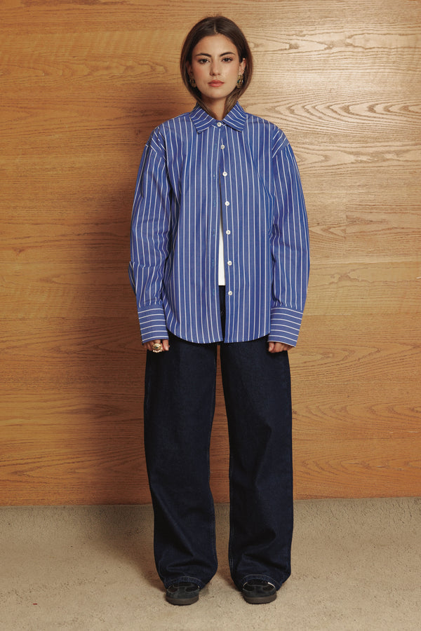 Striped Shirt in Navy