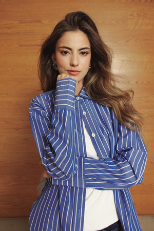 Striped Shirt in Navy