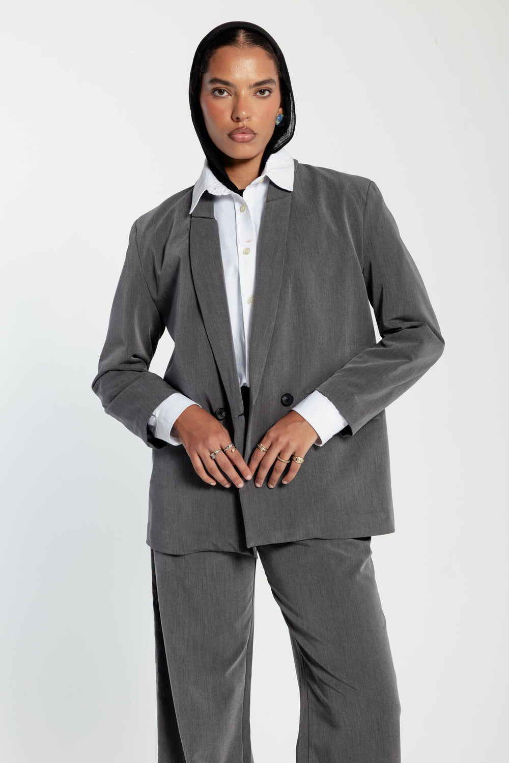 Oversized Blazer in Grey