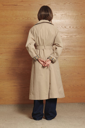 Long Oversized Trench in Beige