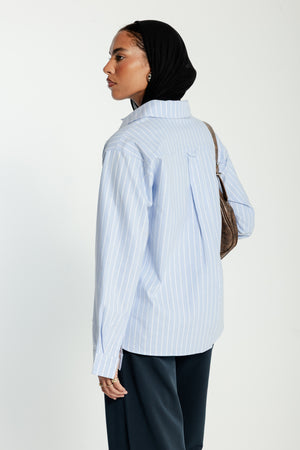 Classic Oxford Shirt in Blue Stripes
