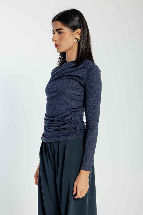 Hot Glam Top in Navy