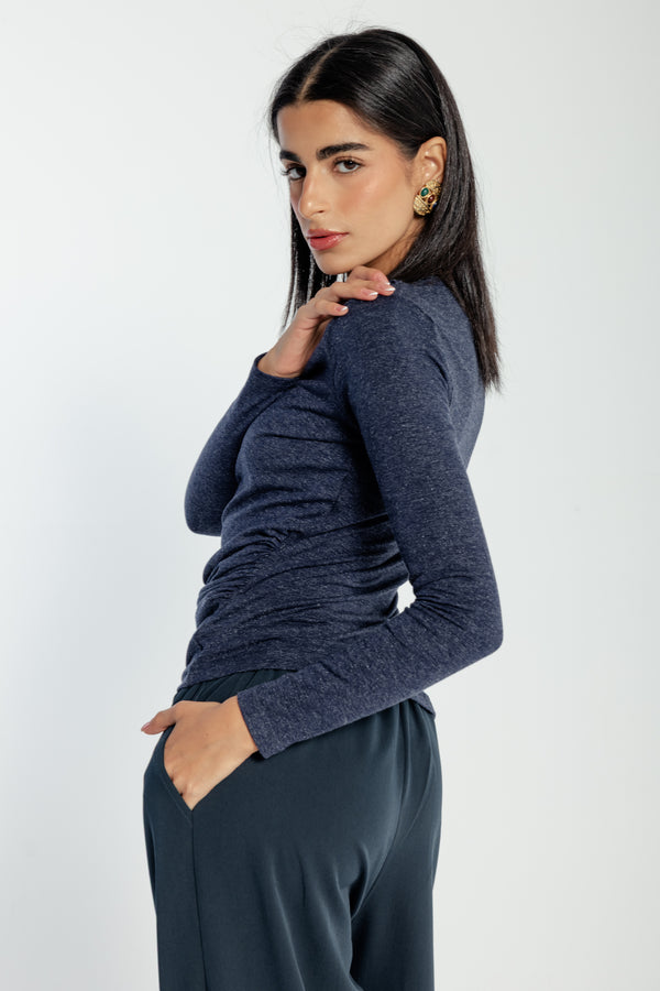 Hot Glam Top in Navy