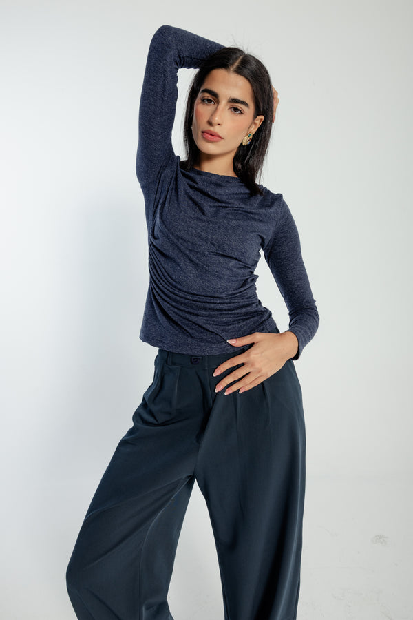 Hot Glam Top in Navy