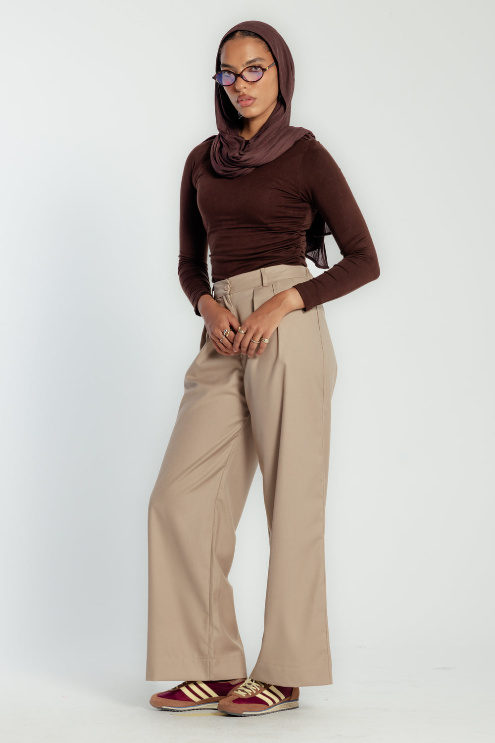 Gutsy Trousers in Beige