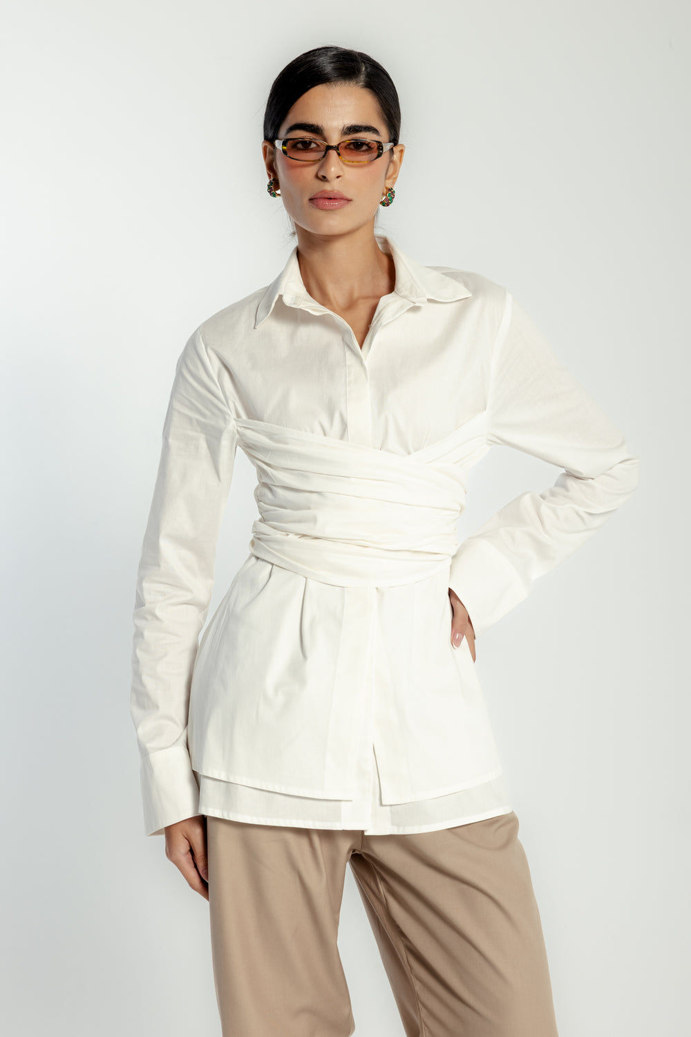 Cinched Waist Shirt