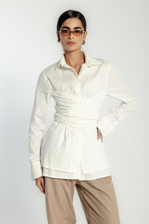 Cinched Waist Shirt