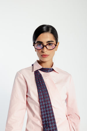 Crossover Shirt in Pink