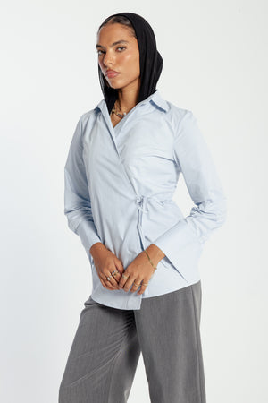 Crossover Shirt in Blue
