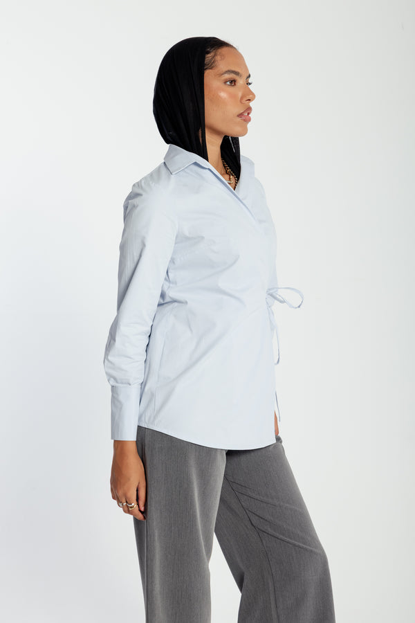 Crossover Shirt in Blue