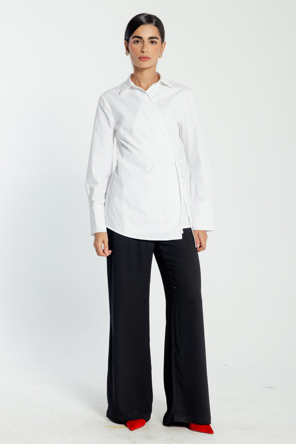 Crossover Shirt in White