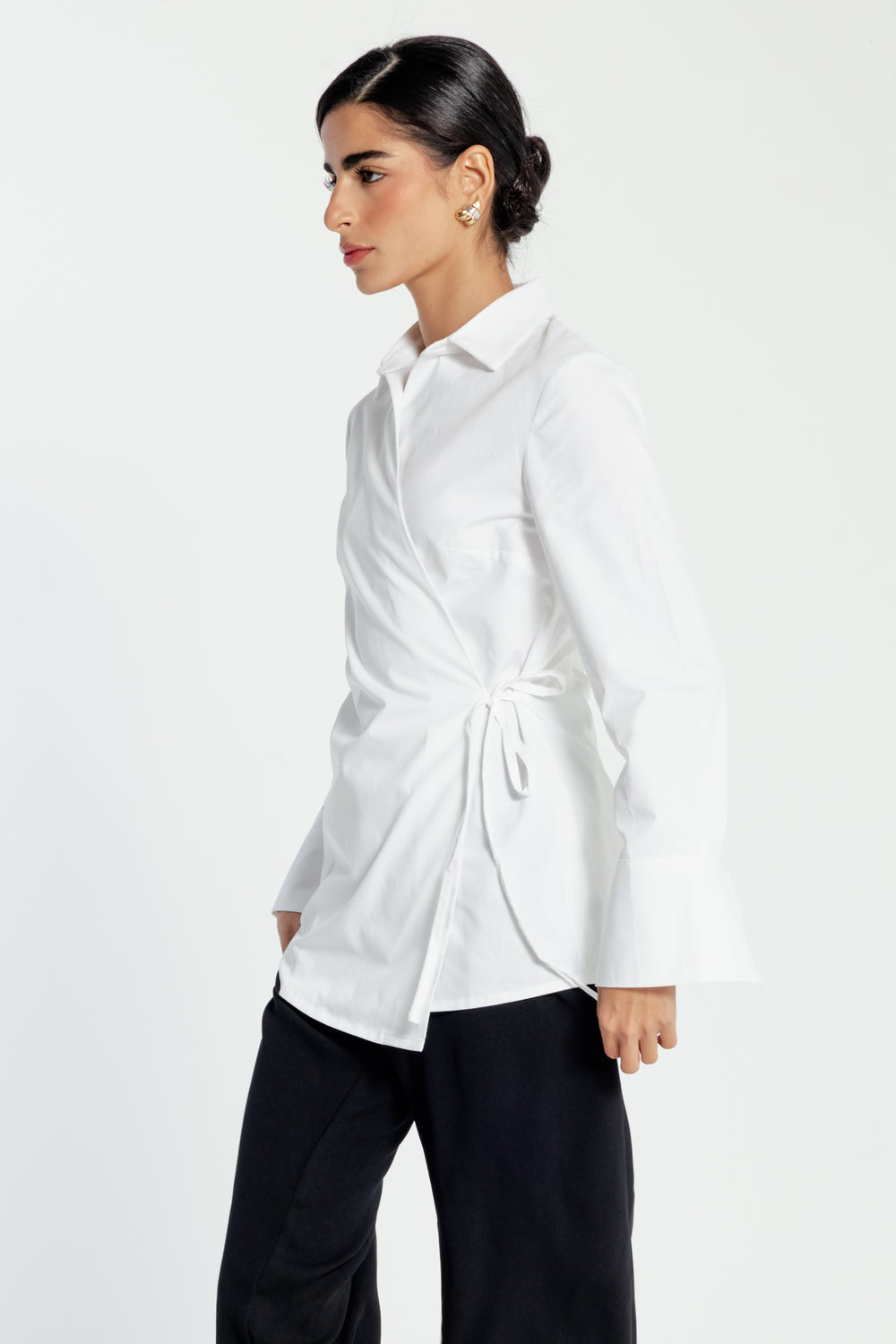 Crossover Shirt in White