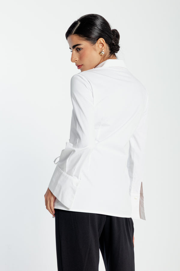 Crossover Shirt in White