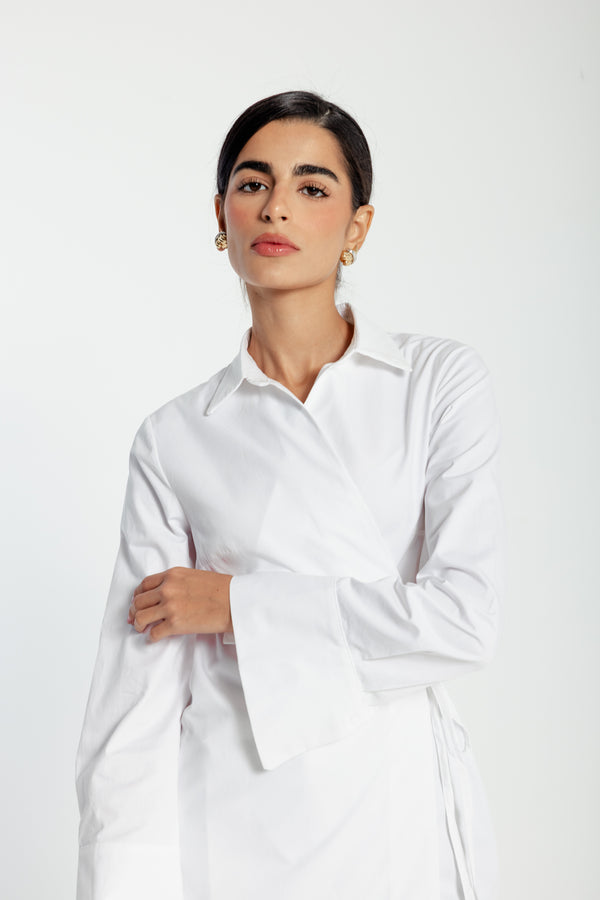 Crossover Shirt in White