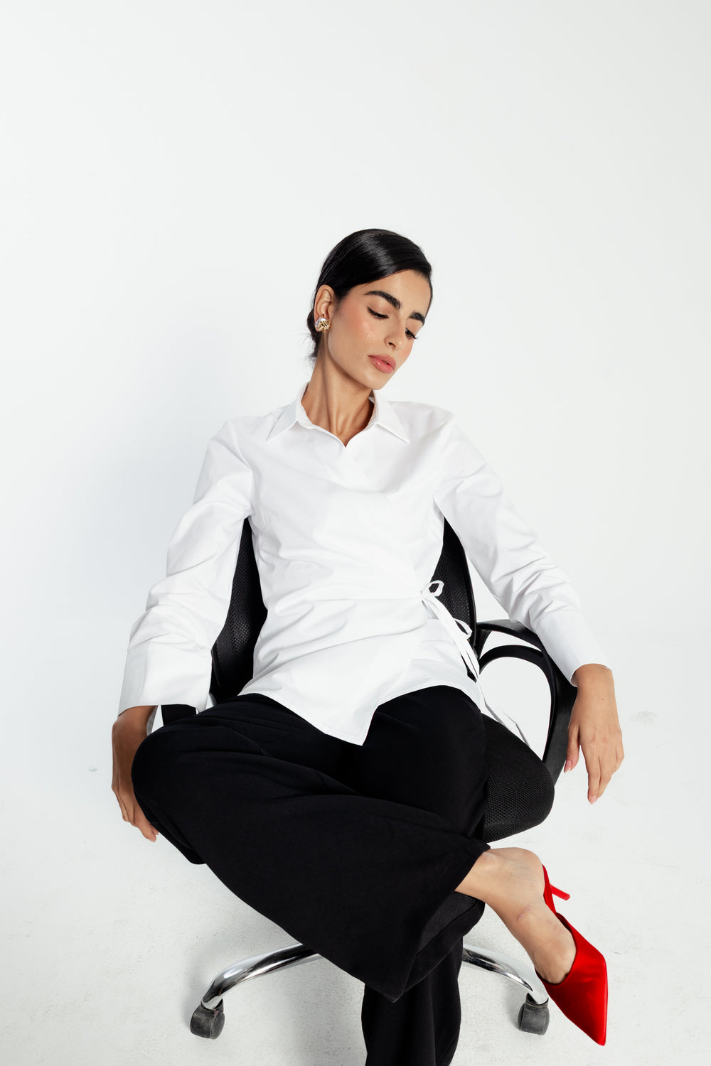 Crossover Shirt in White