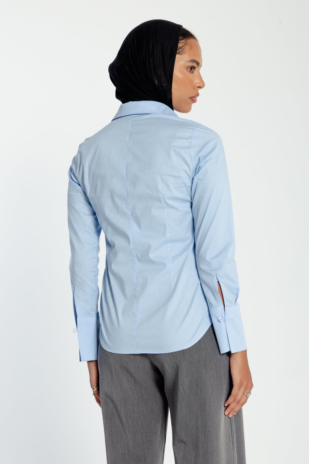 Snatched Waist Shirt in Blue