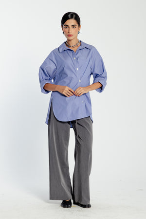 Striped Shirt With Side Button