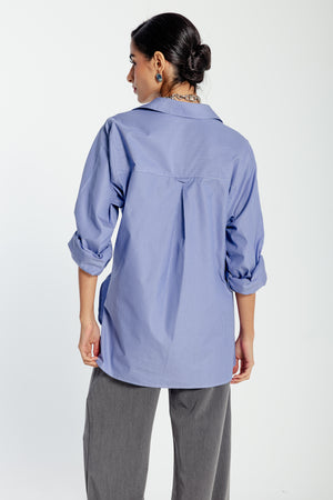 Striped Shirt With Side Button