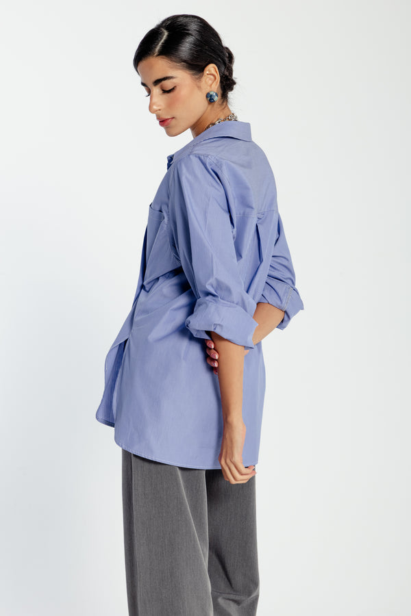 Striped Shirt With Side Button