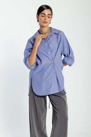 Striped Shirt With Side Button