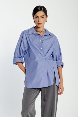 Striped Shirt With Side Button