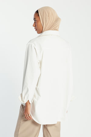 Two-Toned Ruched Shirt