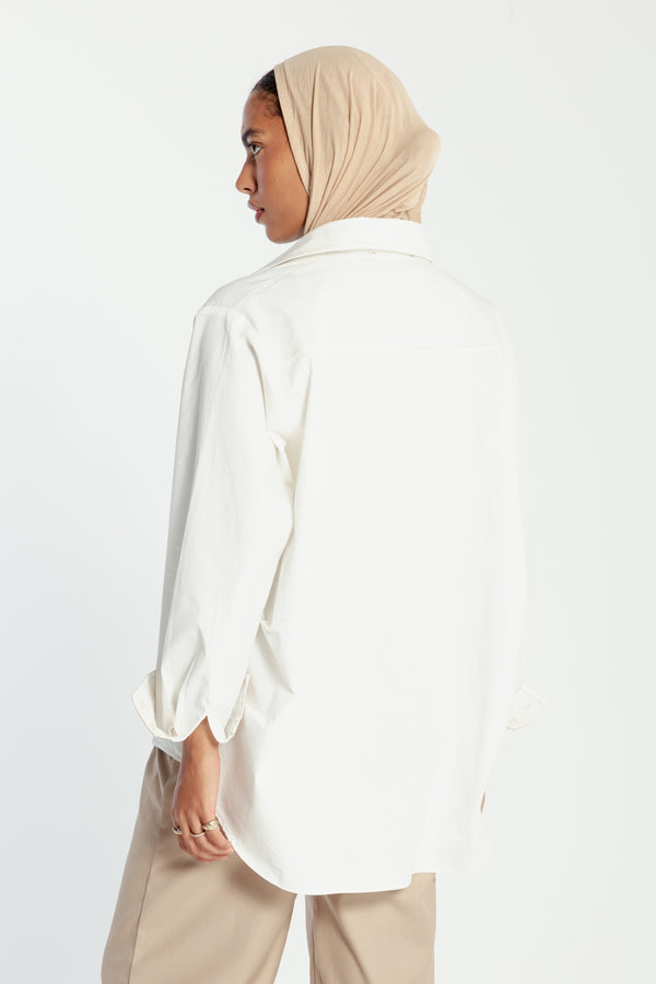Two-Toned Ruched Shirt