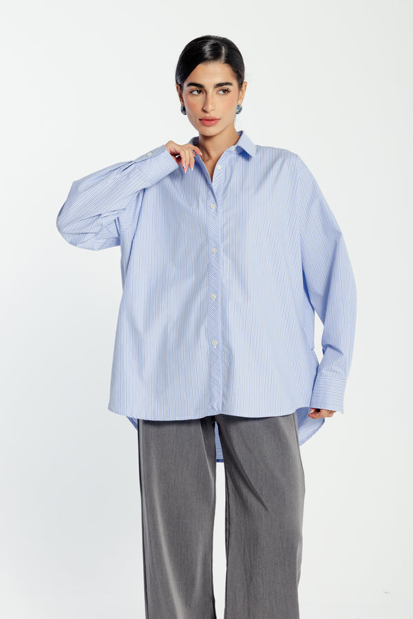 Oxford with a Twist in Blue