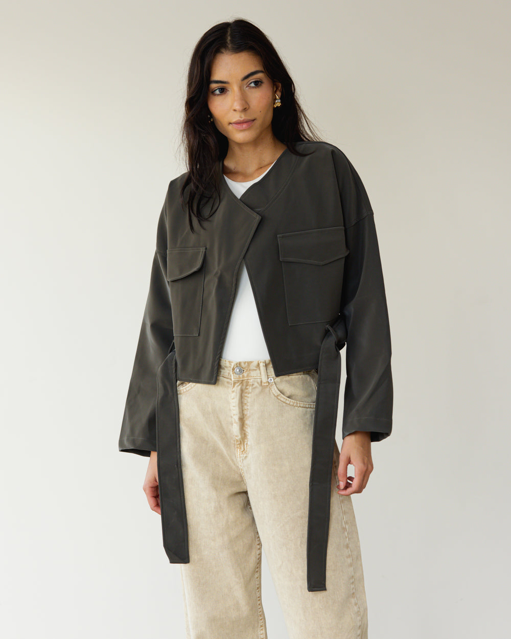 Fast Lane Moto Jacket in Olive