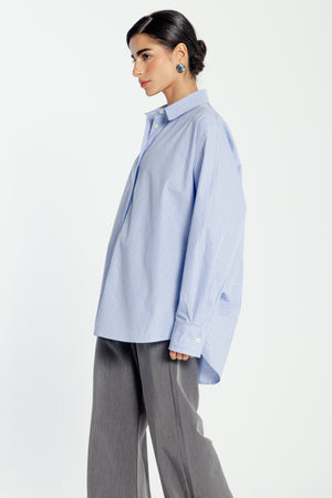 Oxford with a Twist in Blue