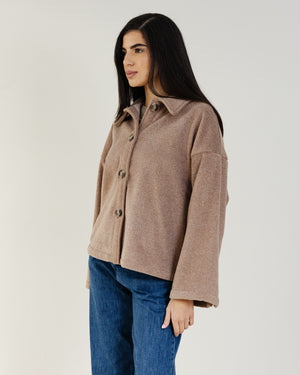 Felt Jacket in Beige