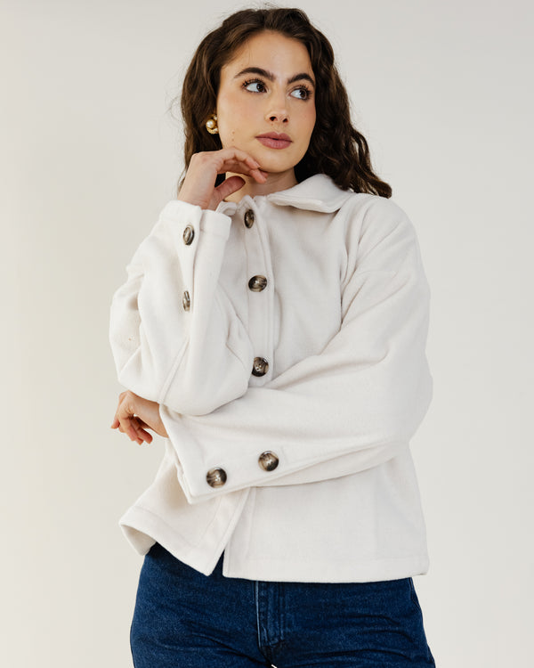 Felt Jacket in Off-White