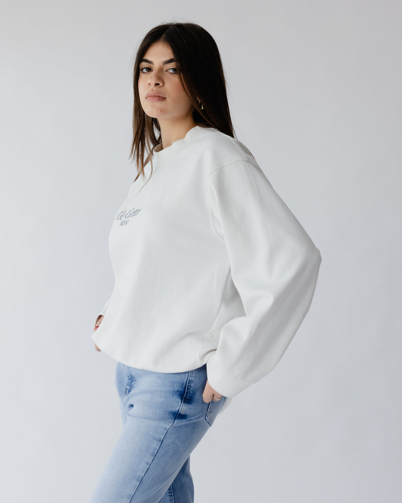 The Go Getter Sweatshirt In White