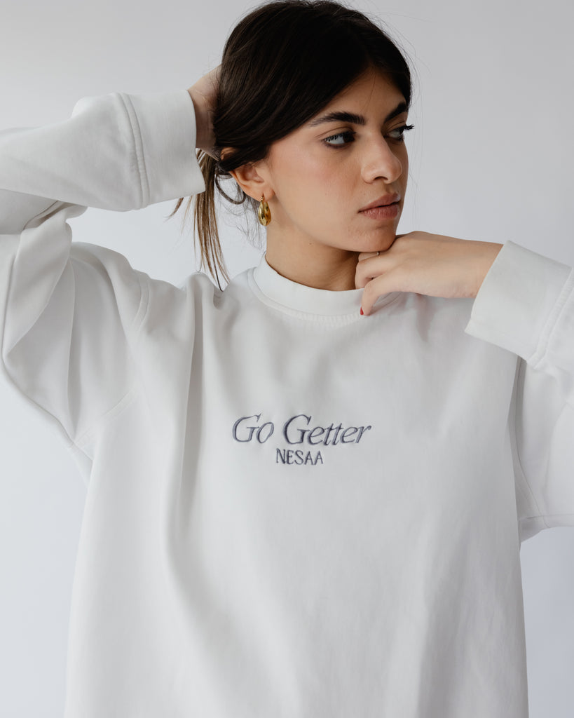 The Go Getter Sweatshirt In White