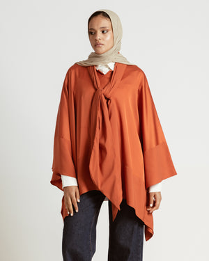 Scarfed Top in Brick