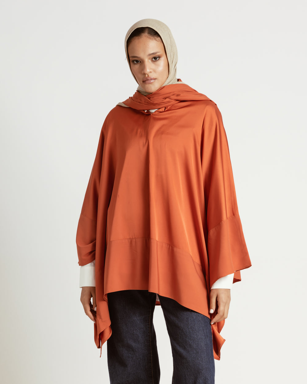 Scarfed Top in Brick