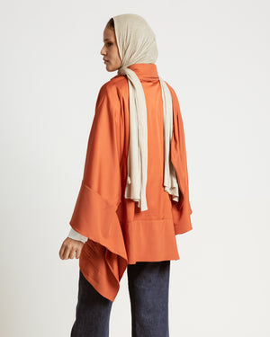 Scarfed Top in Brick