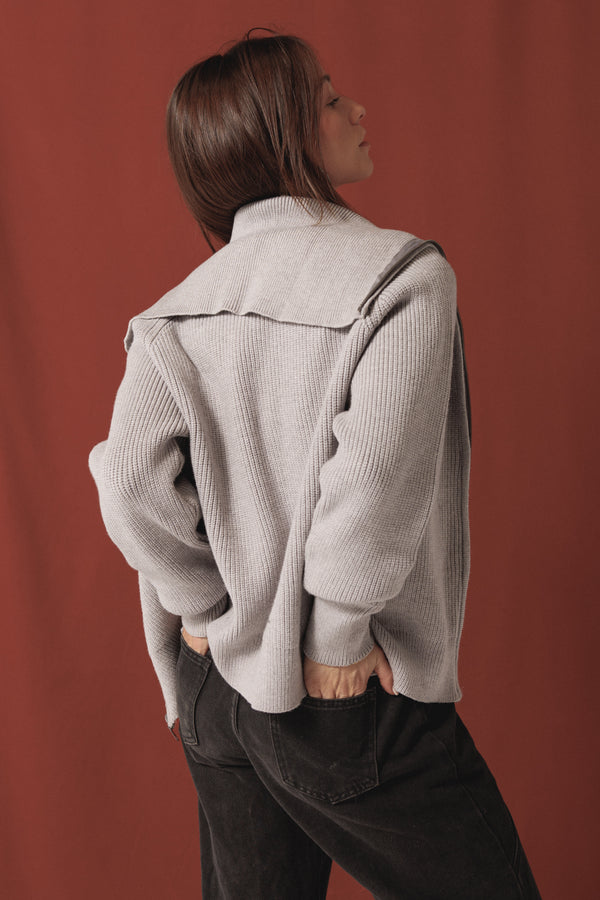 Knit Jacket in Grey