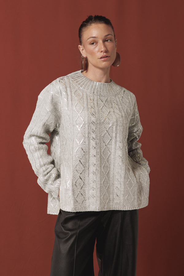 Stardust Sweater in Silver
