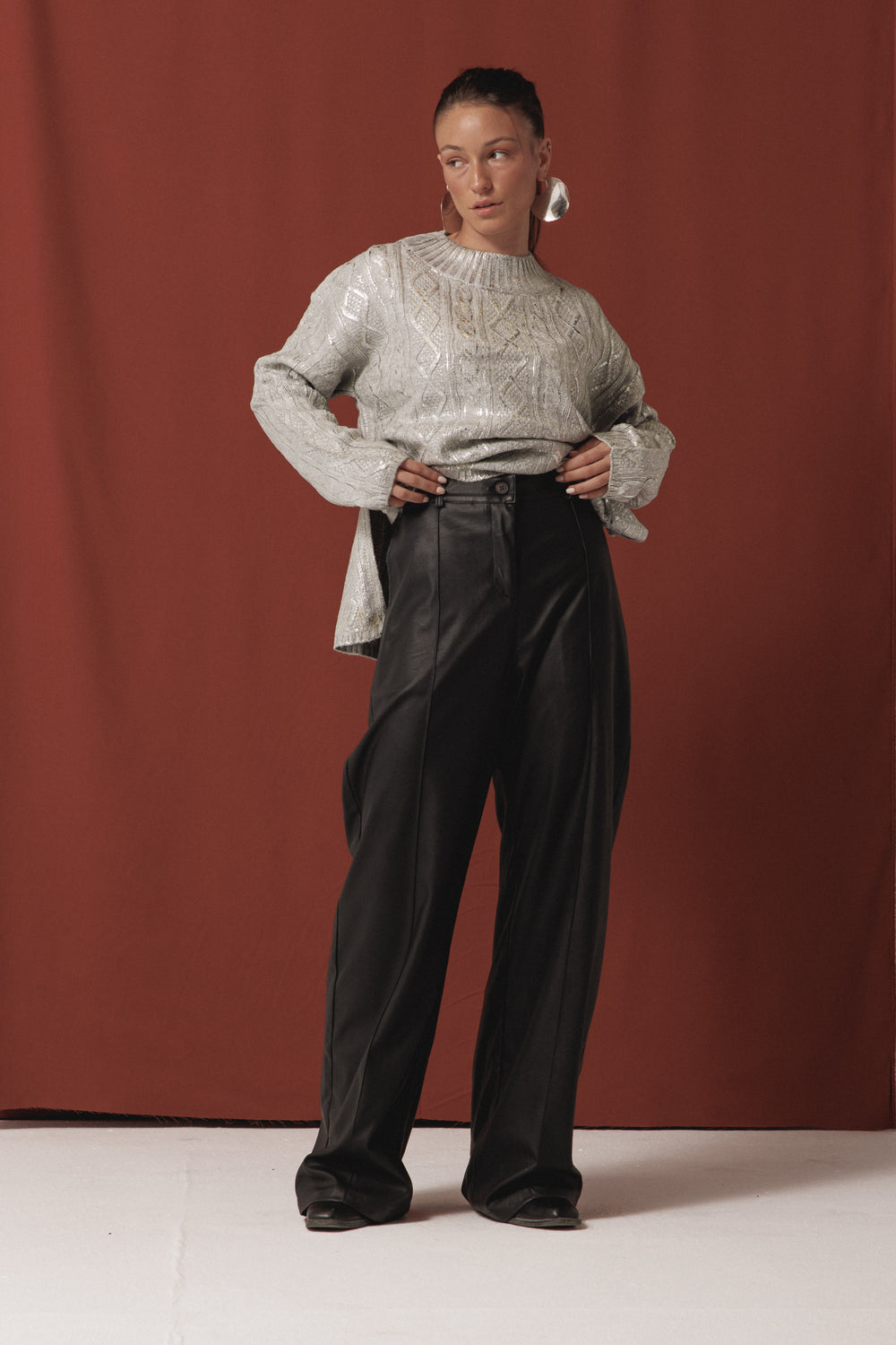 Starlight Leather Pants in Black