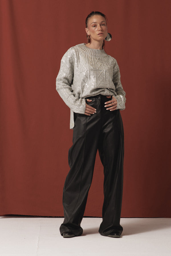 Starlight Leather Pants in Black