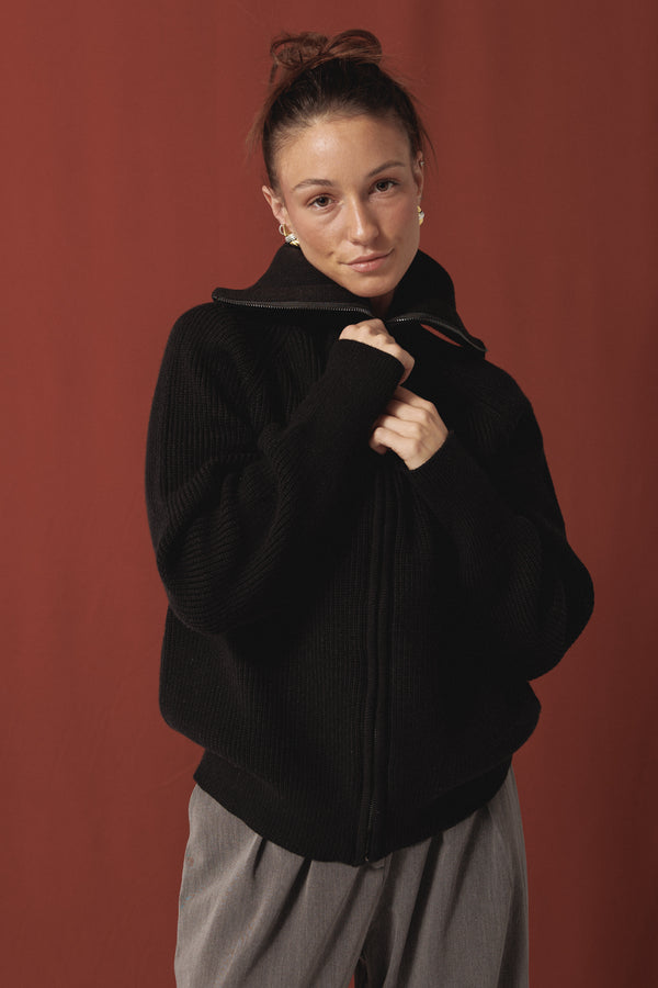 Knit Jacket in Black