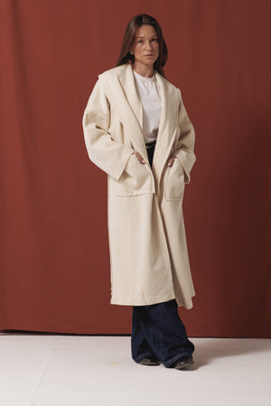 Light Beige Wool Coat