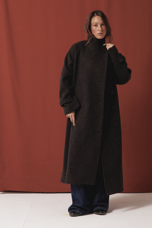 Classic Coat in Dark Grey